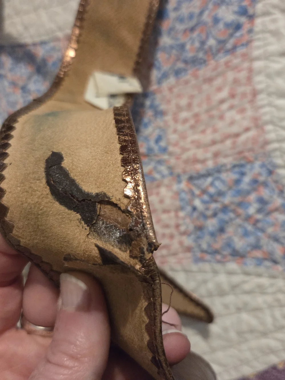 Vintage made in India leather & metal statement belt needs repair amazing piece